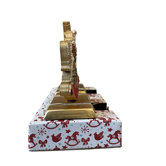 Sugarplum Dreams Beaded Stocking Holders Nutcracker & Pony Viral Christmas New - Picture 6 of 9